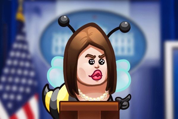 Sarah Hucka-bee at one of her White House press briefings.